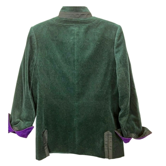 J Peterman Emerald Green Velvet Blazer Jacket Suiting - Picture 3 of 7